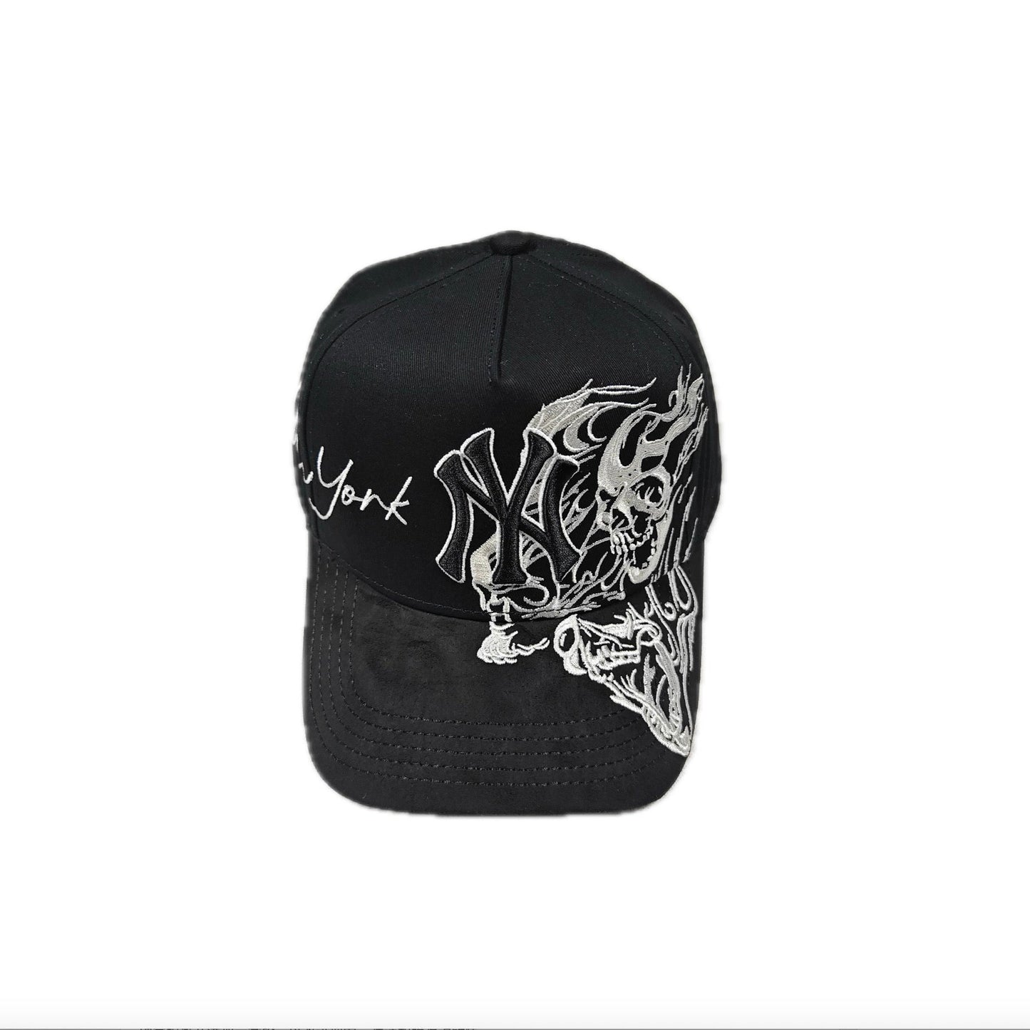 New York Skeleton Premium D Hat, black baseball cap