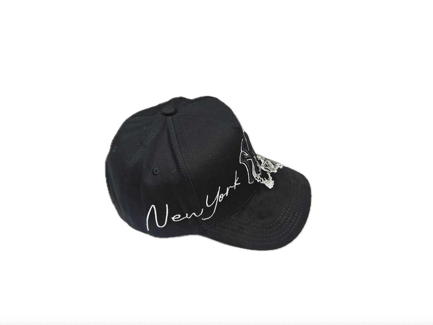 New York Skeleton Premium D Hat, black baseball cap
