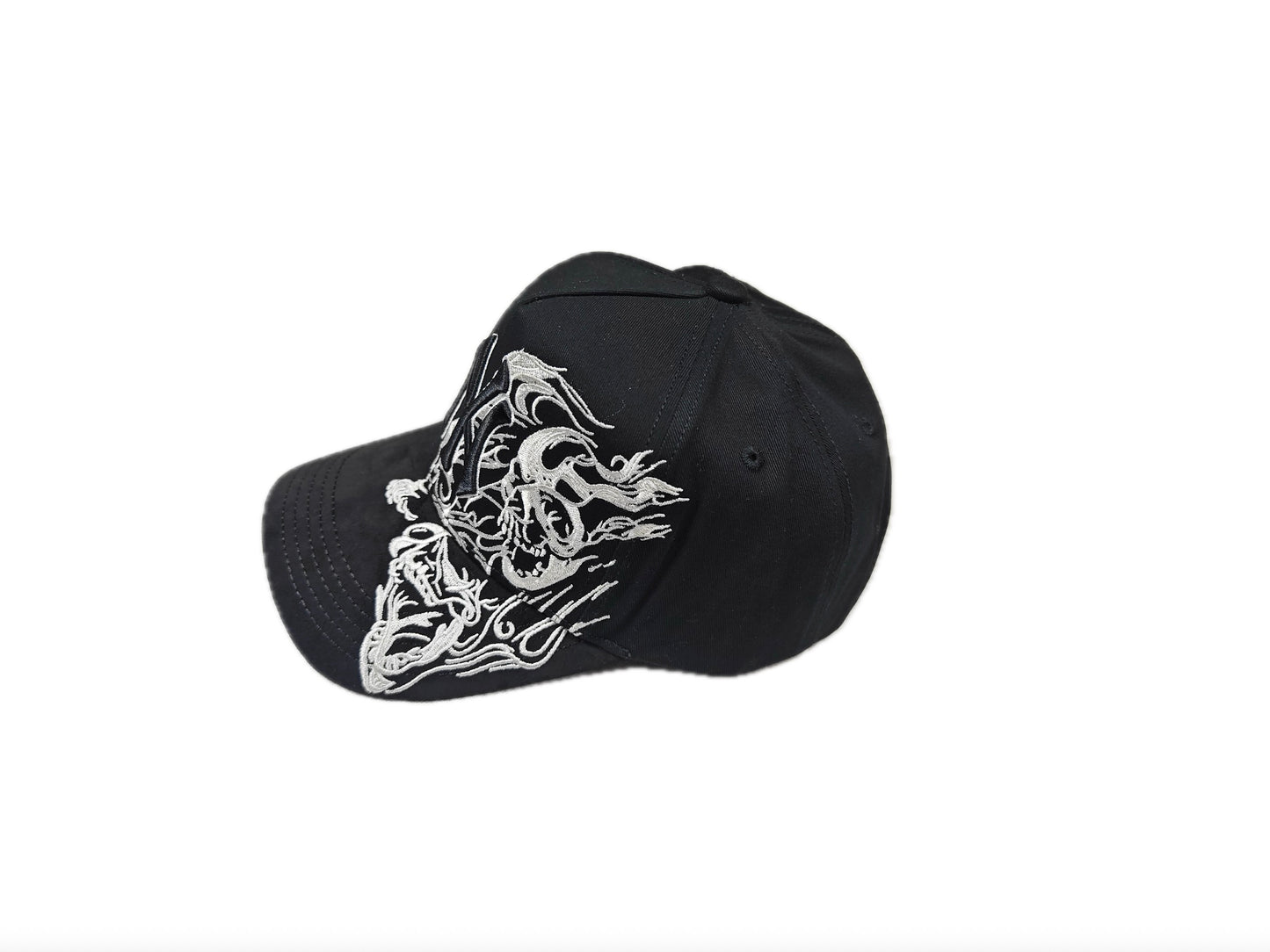 New York Skeleton Premium D Hat, black baseball cap