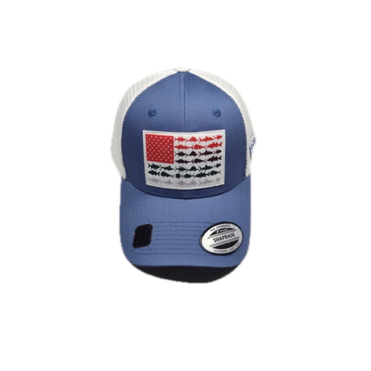 National Flag Woven Label Mesh Cap